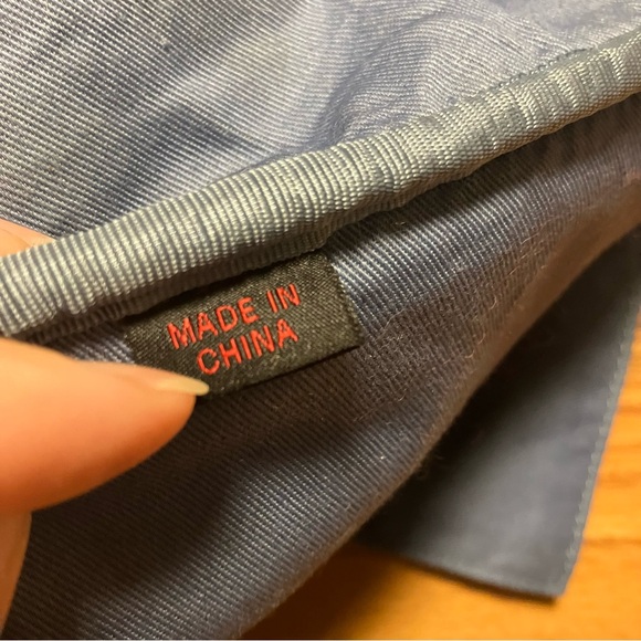 TUMI Wool Leather Trim Circle Print Tote Bag - Picture 13 of 16